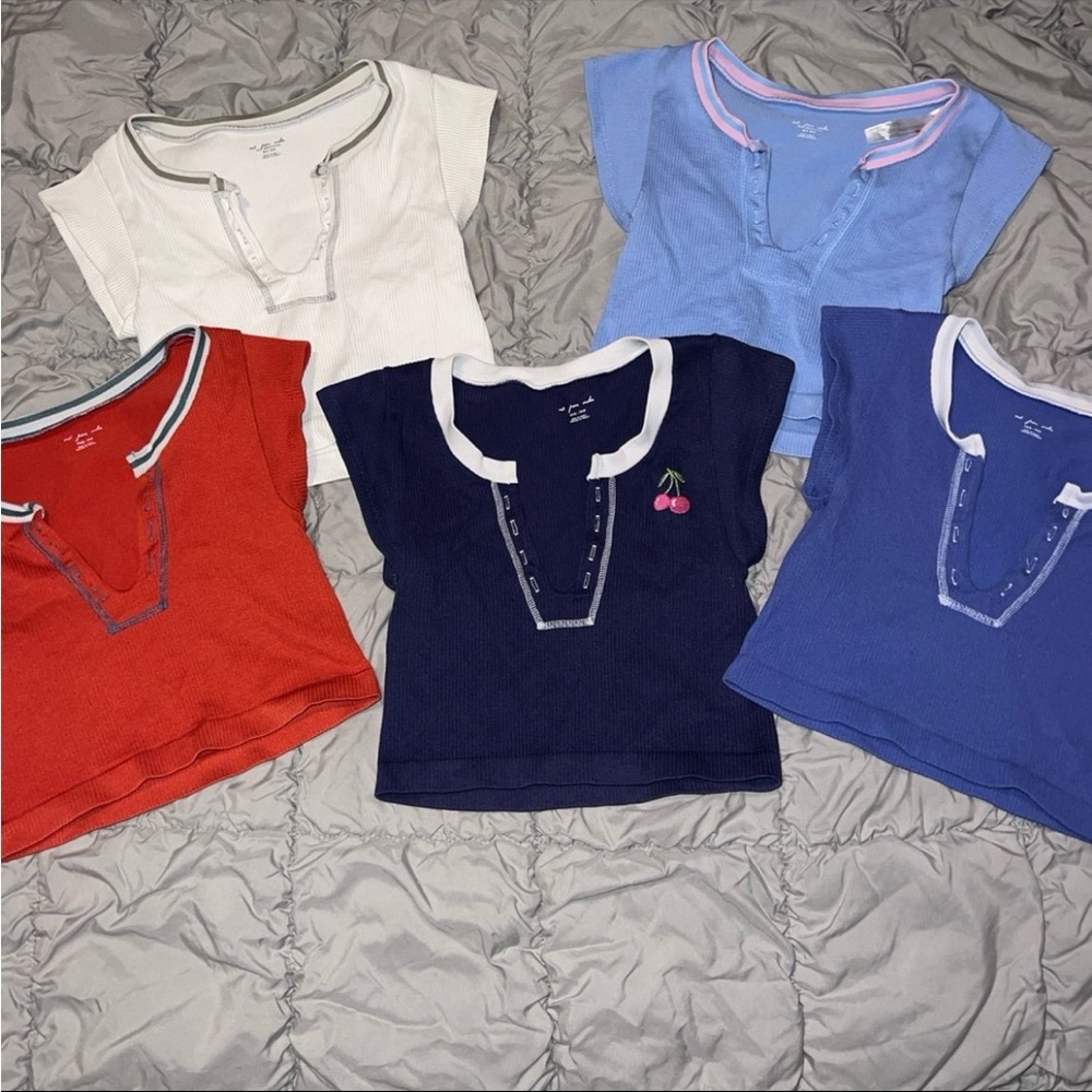 Lot of 5 Urban Outfitters seamless crop tops